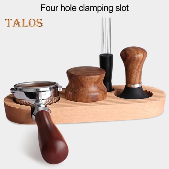 Coffee Distributor Holder Universal Storage Striped Practical Espresso Distributor Mat Rack Taming Base for Home