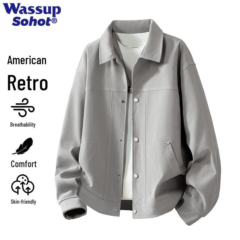 Повседневная куртка в винтажном стиле Wassup Sohot для мужчин
