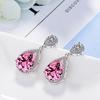 Pink Zircon Drop Earrings Earrings Women Fashion Party Jewelry Sparkling Accessories Daily Wear Gift for Girlfriends