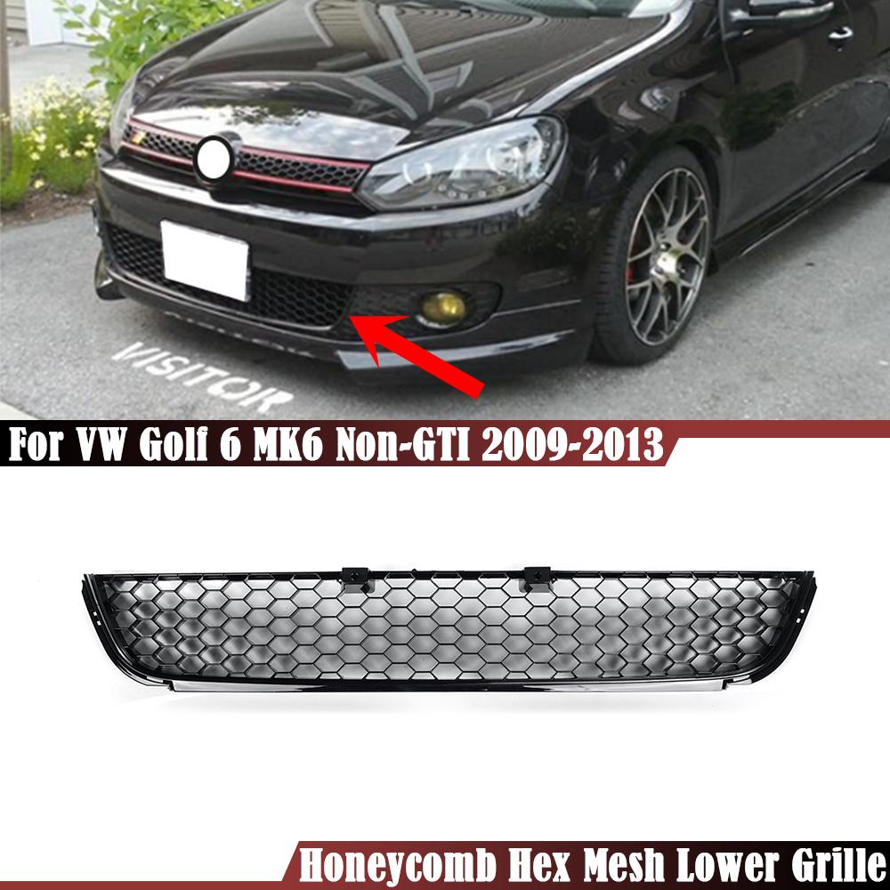 Нижняя решетка бампера соты жабры в стиле GTI для Volkswagen VW Golf 6 MK6 Не-GTI 2009 2010 2011 2012 2013 Стайлинг автомобиля