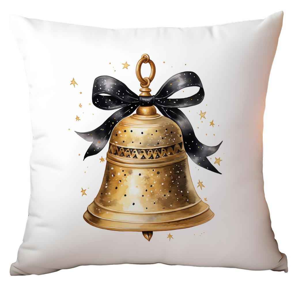 New Christmas Pillowcase High-end Light Luxury Black Gold Color Printing Home Cushion Pillowcase