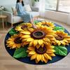 3D Ковер с подсолнухами Круглый коврик для пола для спальни, гостиной, кухни, дивана, ковер, коврик для пола