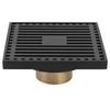 Floor Drain Highgrade Antique Shower Drain with Filter for Kitchen Bathroom Balcony Black(Shallow
