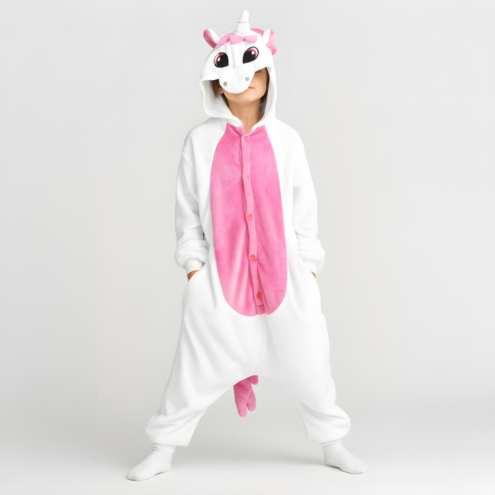 Kigurumi Onesie Pajamas Costume Pink Unicorn Children 115 - 125Cm