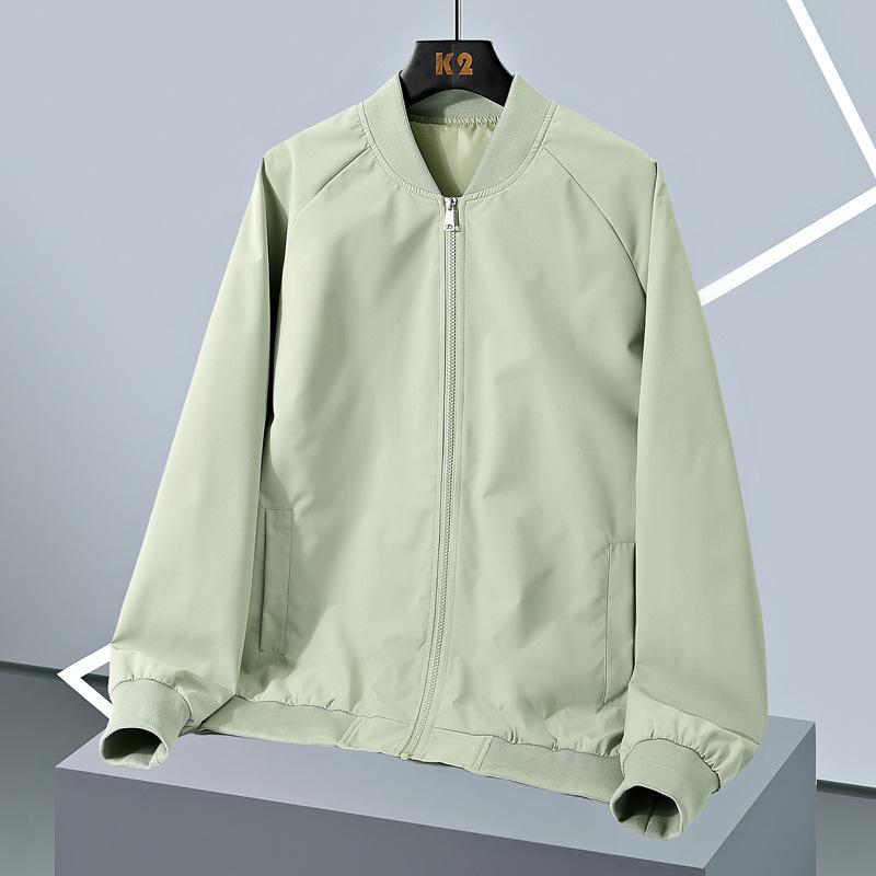 Jacket Men's Stand Up Collar Casual Versatile Loose Fashion Men's Jacket Solid Color Baseball Suit Men