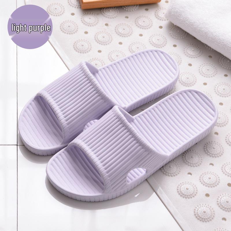 Unisex Striped Summer Bathroom Slippers - Non-Slip Indoor Footwear for Home, Hotel, or Guest Use