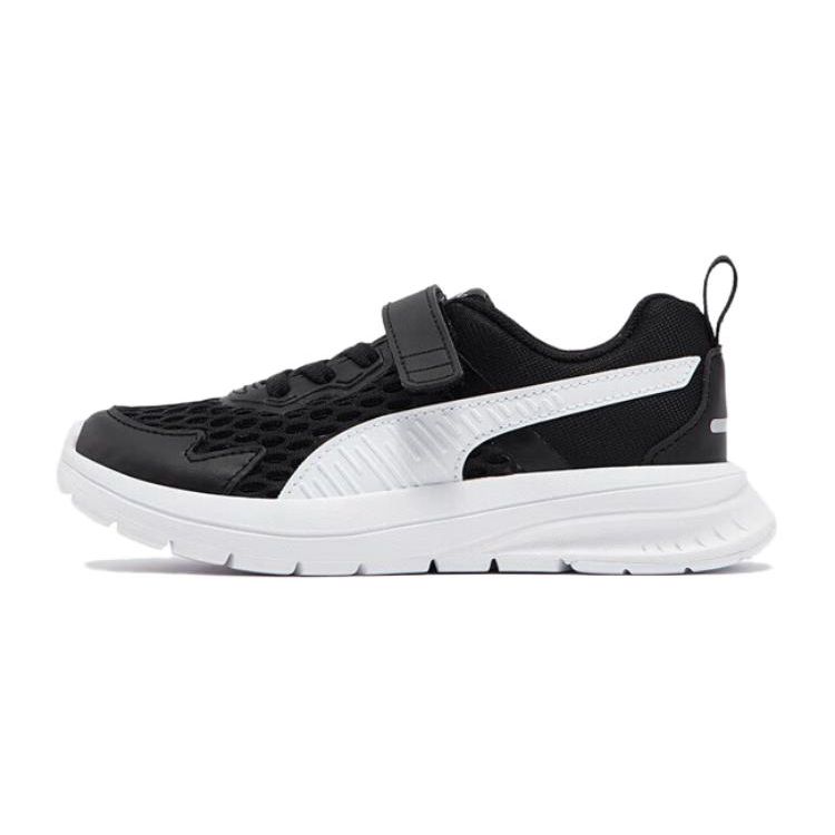 Puma Evolve Run Cushioning Low Top Kids Casual Shoes Kids Sneakers Black White 389689-01