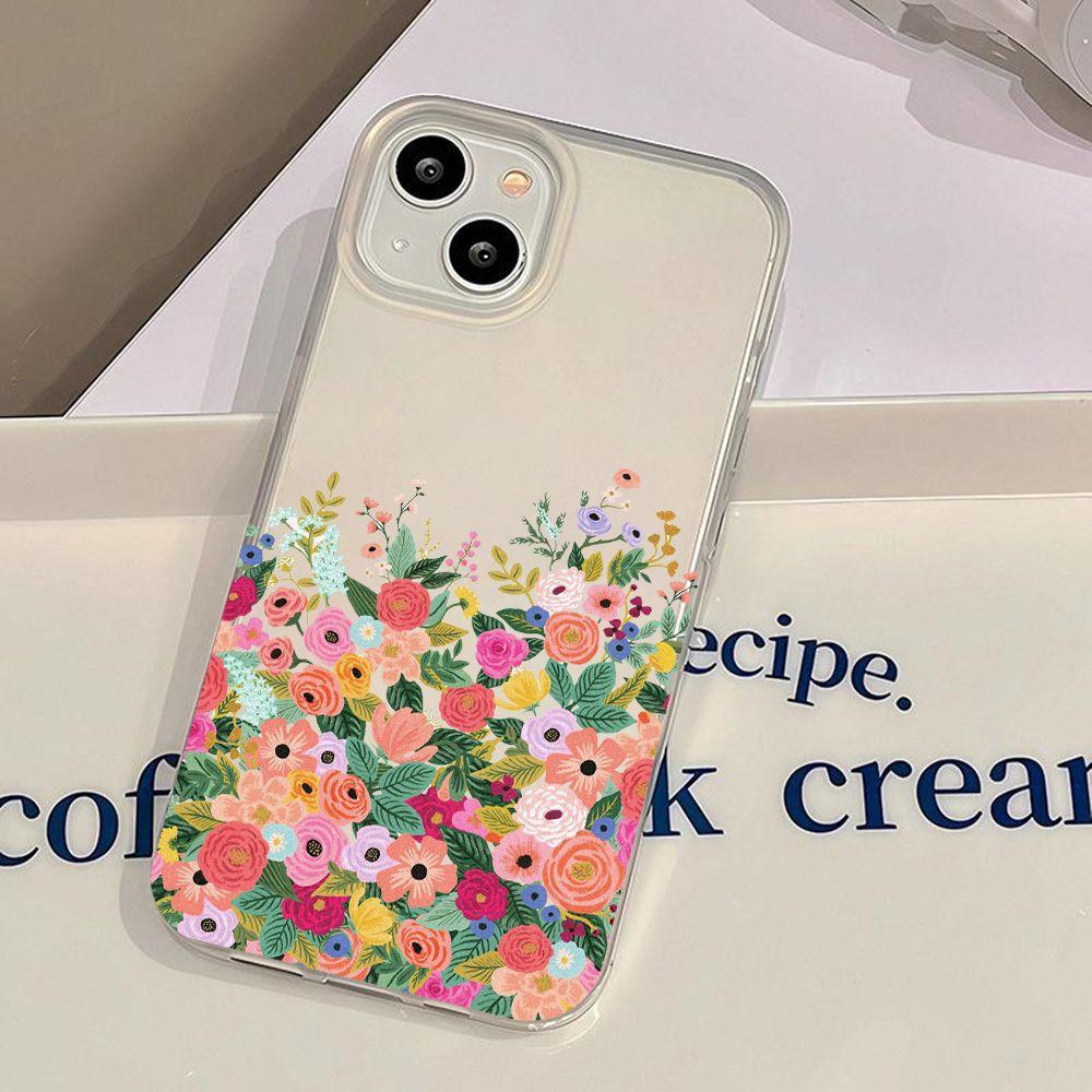 Цветные цветы для чехла мобильного телефона iPhone17ProMax 17 Apple 16/15 матовый 13 всесторонний 14