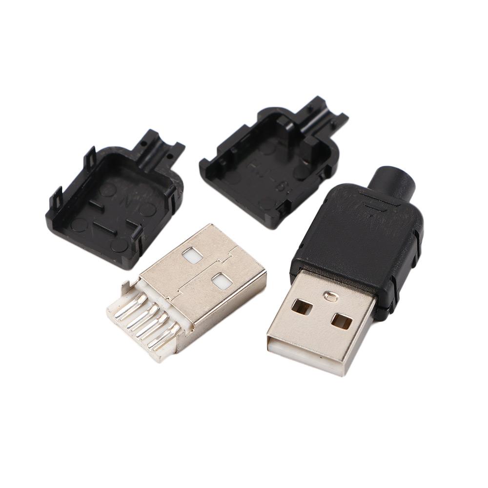 Connection Plastic Shell A Type DIY USB 4 Pin Male USB USB Socket USB 2.0 Connector USB Adapter