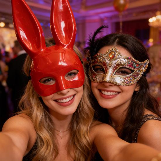 Хэллоуин Маска Кролика Длинные Уши Кролик Полумаска для Дня Рождения Пасхи Хэллоуина Маскарад Косплей Вечеринка Костюм