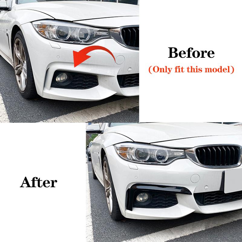Для BMW 4 серии F32 F33 F36 M-Sport 420i 428i 435i 440i автомобильный передний бампер верхняя накладка сплиттеры комплект противотуманных фар крышка