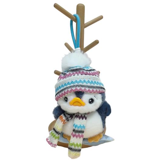 Yousheng Mini Penguin Keychain Toy Stuffed Plush Animal Pendant Boys Girls Hanging Ornament Bags Phones Cars Versatile Decoration