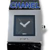 Б/у Кожаный ремень CHANEL Matelasse Черный кожаный женский кварцевый наручный часы Бренд CHANEL Хорошее состояние Рабочий