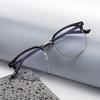 2Pcs Fashion Unisex Square Plain Glasses For Men Women Frame Glasses Polygon Eyeglasses Gentle Black Anti Blue Light Glasses