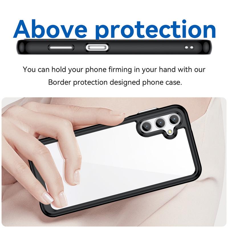 Для Samsung Galaxy A14 4G чехол Samsung A23 A33 A53 A54 A14 чехол цветной мягкий край силиконовый прозрачный бампер для Galaxy A14