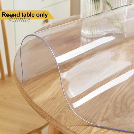 Прозрачный коврик для обеденного стола, утолщенный, видимый, круглый, защитный, маслостойкий, нескользящий, термостойкий, водонепроницаемый коврик для журнального столика