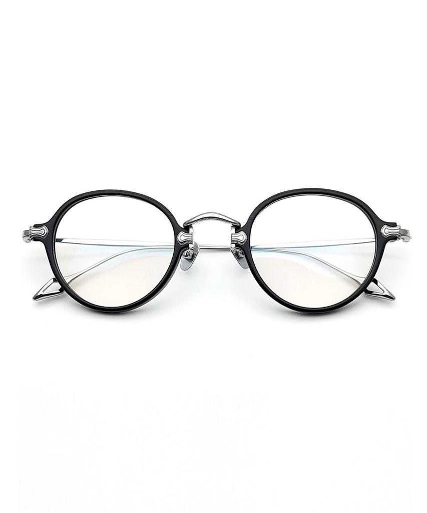 Lingkeonpeuleim 0706 Mad Craft Pure Titanium Eyeglass Frames Silver