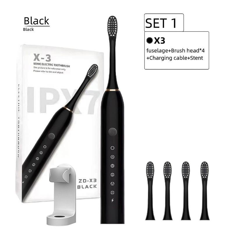 Электрическая зубная щетка, Перезаряжаемая модель, Универсальная щетка с мягкой щетиной для взрослых и детей, Портативный дорожный набор для домашнего использования, Зубная щетка.