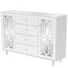 Kitchen Supplies Sideboard Multilayer Compartment Locker Mirror Surface Cabinet Door Modern Furniture MDF Bedroom Living Room Floor Household Side