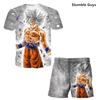 Dragon Ball 3d Print Tshirts Set Kids Super Saiyan Goku T-shirt Shorts 2 Pcs Baby Boy Clothes Anime Summer Children Clothing Sets Kid