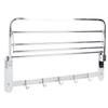 Stainless Steel Foldable Towel Rack Multifunctional WallMounted Bathroom Shelf with Hook