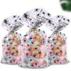 50pcs/pack Spider Printed Halloween Cellophane Treat Bag Party Wrapping Supplies Halloween Decor