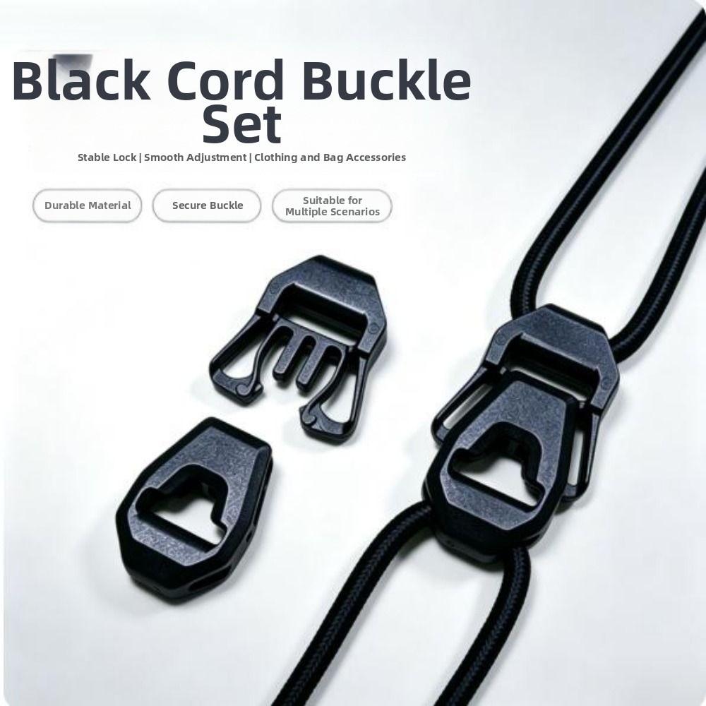 10pcs Plastic Safety Buckle Double Ended Weaving Belt Rope Mother Buckle New Round Rope Buckle