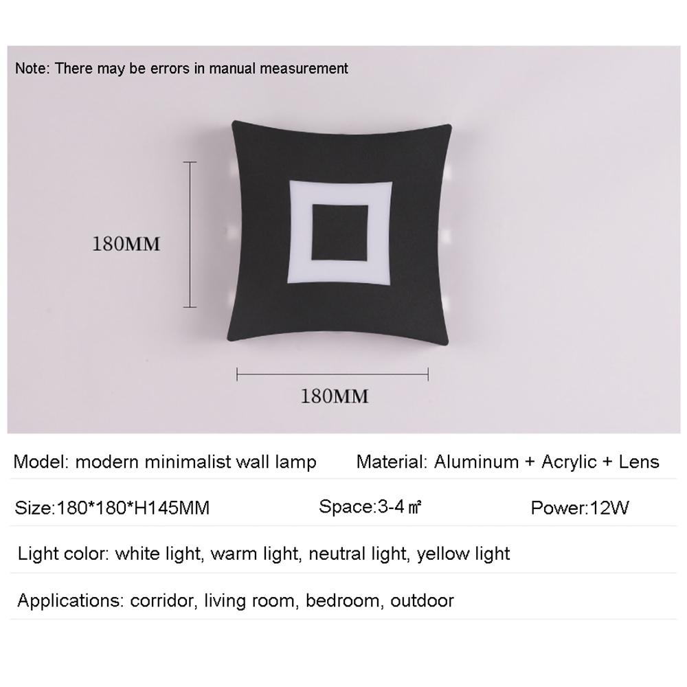 Настенный светильник светодиодный 12 Вт вверх вниз настенный бра ночник спальня внутреннее наружное освещение для домашнего декора комнаты водонепроницаемый уличный светильник