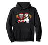 Beer Drinking Santa and Snowman Hoodie