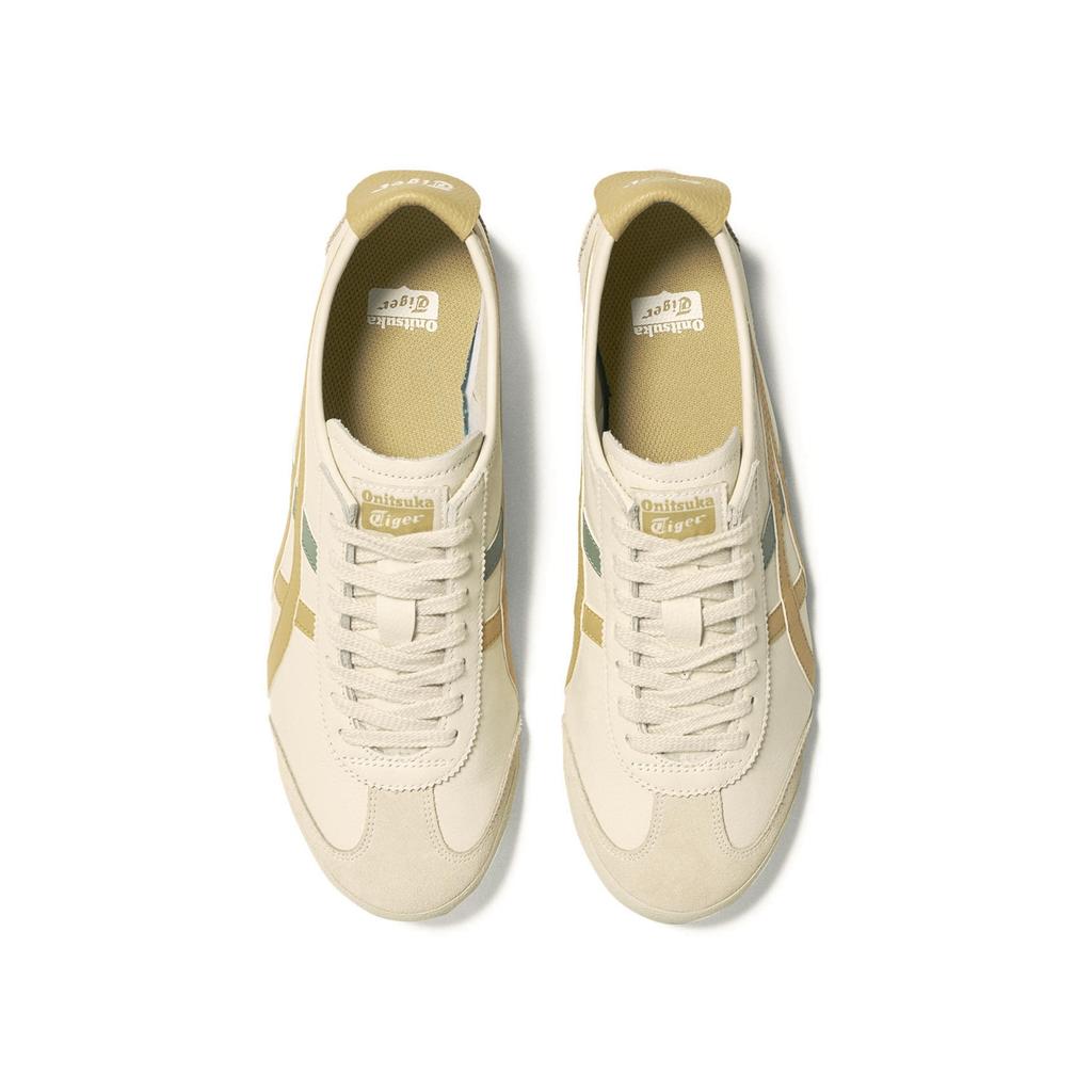 ONITSUKA TIGER Кроссовки унисекс Mexico 66 кремовые с минерально-коричневыми полосками 1183A201-120