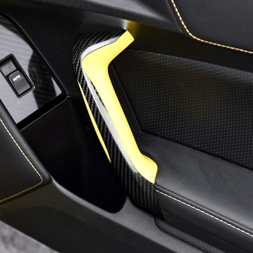 AIRSPEED Subaru BRZ ZC6 Toyota 86 ZN6 Exclusive Interior Parts Accessories Inner Door Grab Handle Cover Frame Carbon Fiber Stylish Dress Up Subaru BRZ