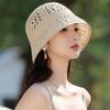 Корейская ажурная вязаная шапка рыбака для женщин летом тонкая и дышащая солнцезащитная шапка