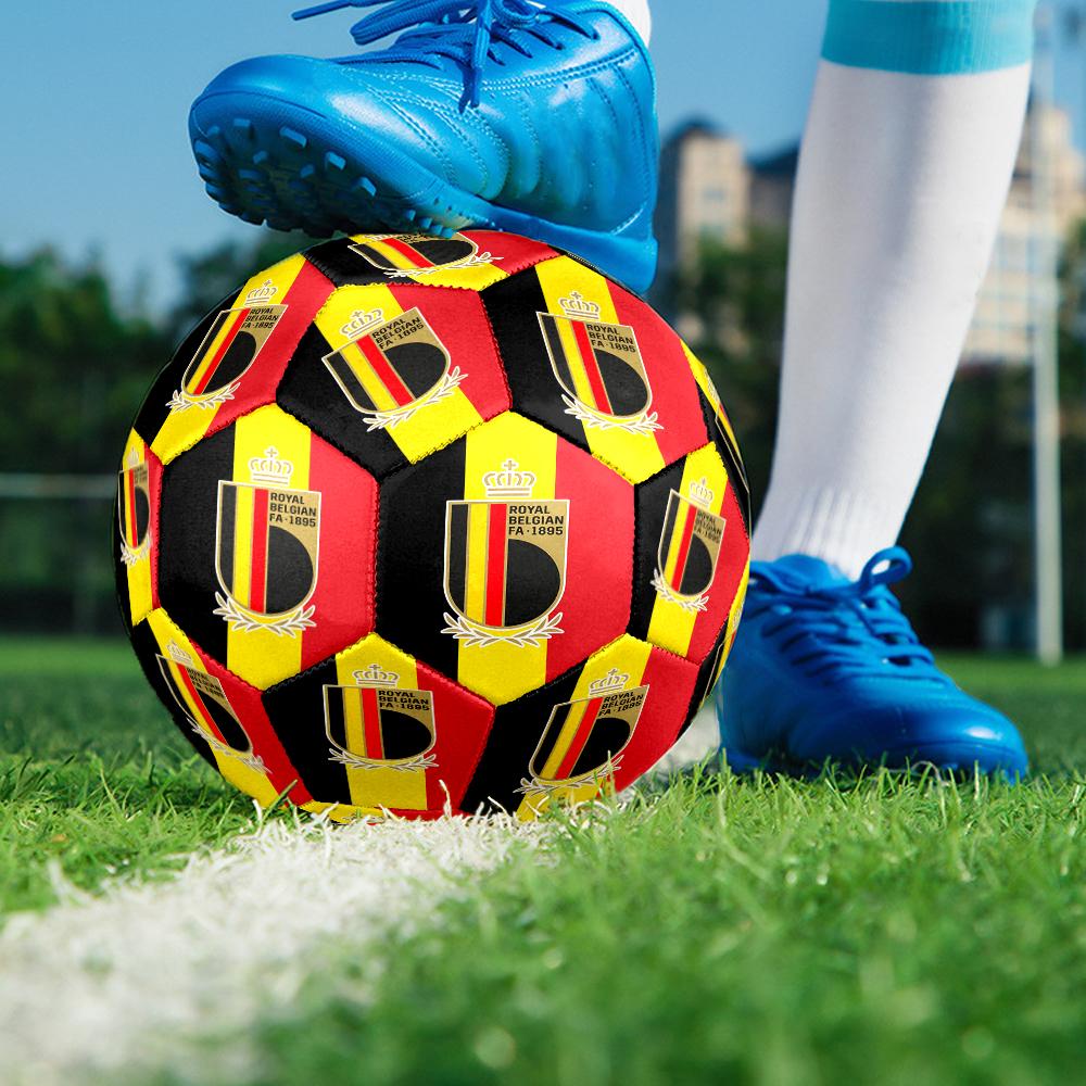 Belgian Football Association Emblem Size 5 Soccer Ball,Indoor/Outdoor Suitable for Training Matches Tournaments Practice Games Perfect Gift for Fan