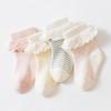 Осень Зима Кружевная Принцесса Детские Полосатые Носки Новорожденные Носки Средней Длины Хлопок Милые Девочки Детская Одежда Аксессуары 0-3 Года