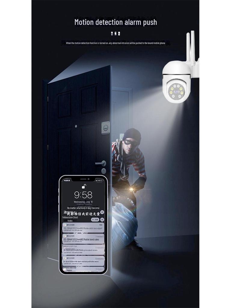Беспроводная наружная камера 1080P HD с ночным видением и мобильным удаленным мониторингом через WiFi