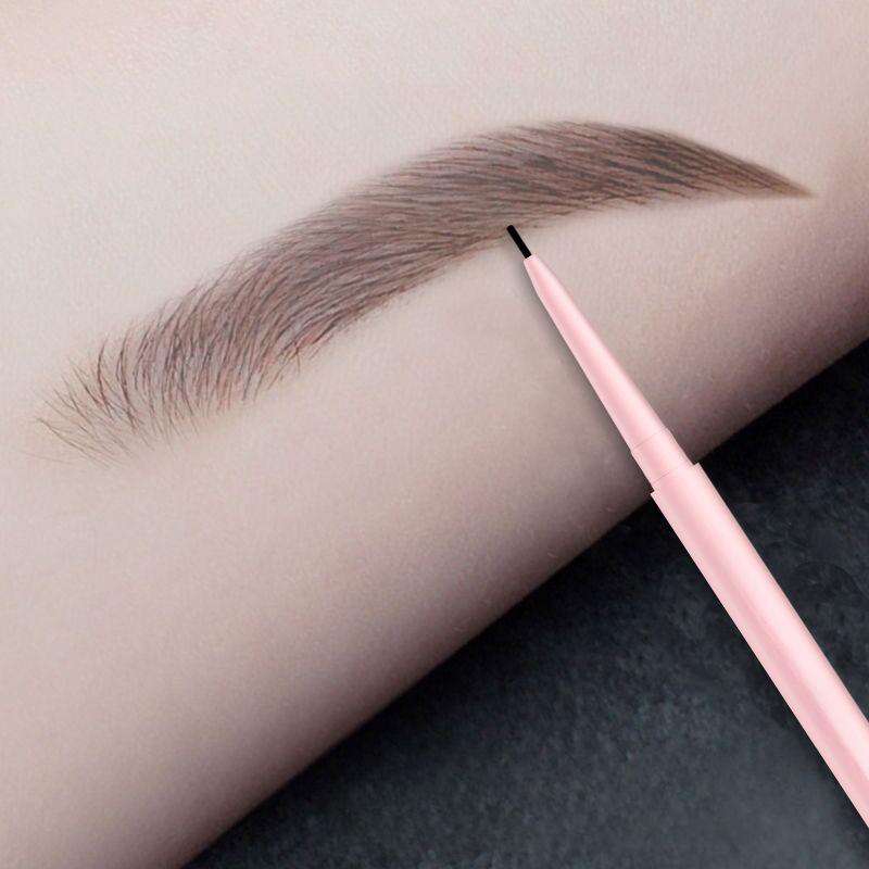 Карандаш для бровей с двойной головкой, водостойкий, прочный, не размазывающийся, карандаш для бровей, автоматический вращающийся карандаш для бровей двойного назначения