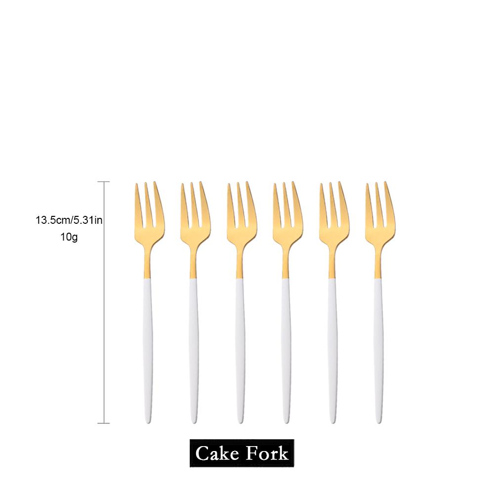 Набор из 6 мини-вилок для фруктового торта, закуски, набор из нержавеющей стали для чая, фруктовая вилка, десертная вилка, зеркальная золотая маленькая вилка для салата, столовая посуда