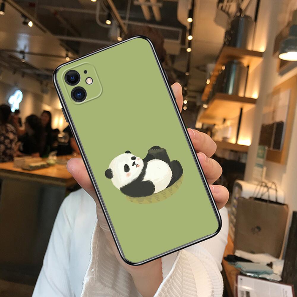 Супер милые чехлы для телефонов с пандой для iphone 13 Pro Max, чехол 12 11 Pro Max 8 PLUS 7PLUS 6S XR X XS 6 mini se mobile cell