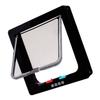 Cat Door Wearproof Automatic Window Closure Function Cat Interior Exterior Door for Pet Cat Dog Black L