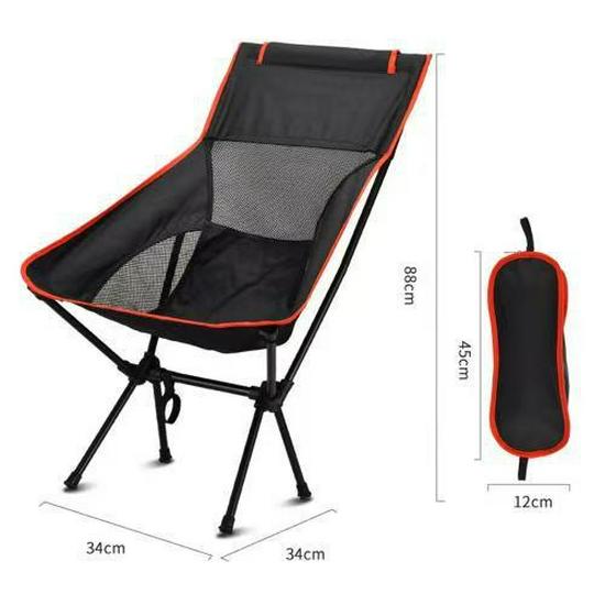 Premium Lightweight Folding High-Back Moon Chair: Portable, Breathable & Perfect for Camping, Fishing, or Breaks.