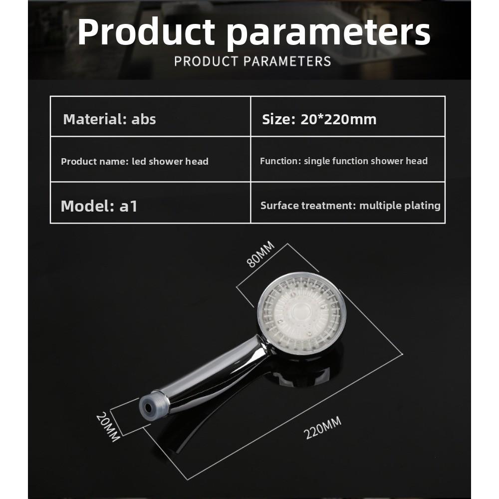 LED Shower Light Water Saving Shower Head Bathroom Accessorries LED 7 Colors Shower Head Automatically Color-Changing