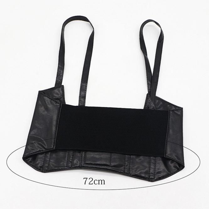 Vintage Women Corset Vest Steampunk Harness Wide Elastic Waist Buckle Cummerbunds Elastic Suspenders Girdle