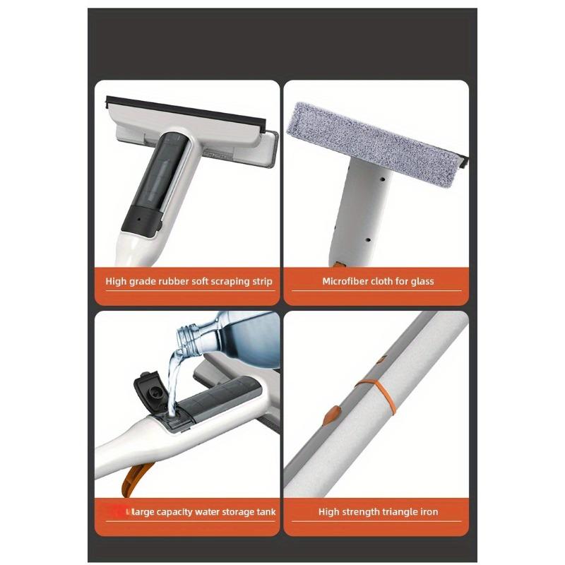 Набор для чистки стекол Набор для чистки стекол 3 в 1 | Распылитель, мытье и скребок — идеально подходит для высоких окон, душевых дверей и автомобильных стекол