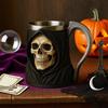 Halloween Skeleton Mug Gothic Coffee Cup Resin Tea Cup Creative Drinking Glass for Kitchen Restaurant Party Outdoors