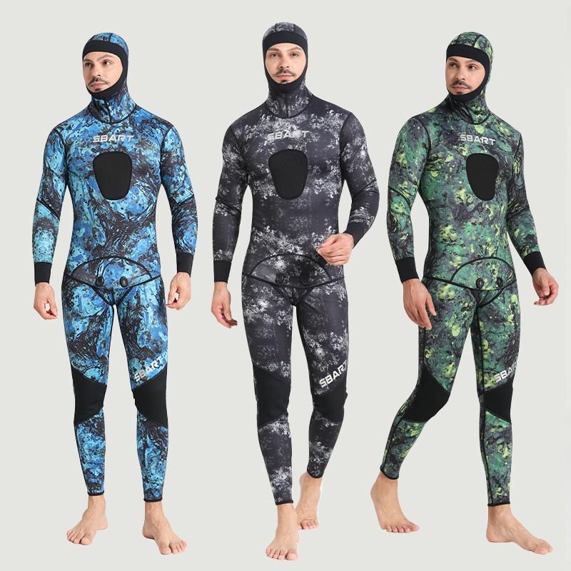 Diving Wetsuit 2mm Neoprene Separate Suit Spearfishing Snorkeling Surfing Swimming Warmth Protection Men