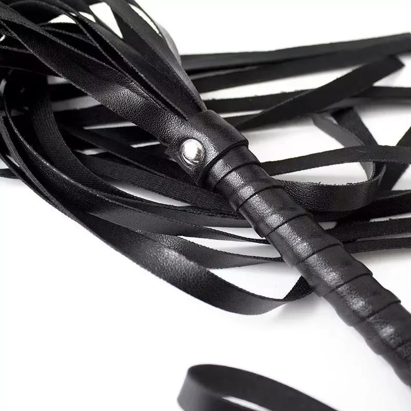 PU Leather Whip Sex Spanking BDSM Bondage Handle Whip Sex Whip Gay Fetish Horse Adult Flirting Sexy Game Adult Erotic Toy