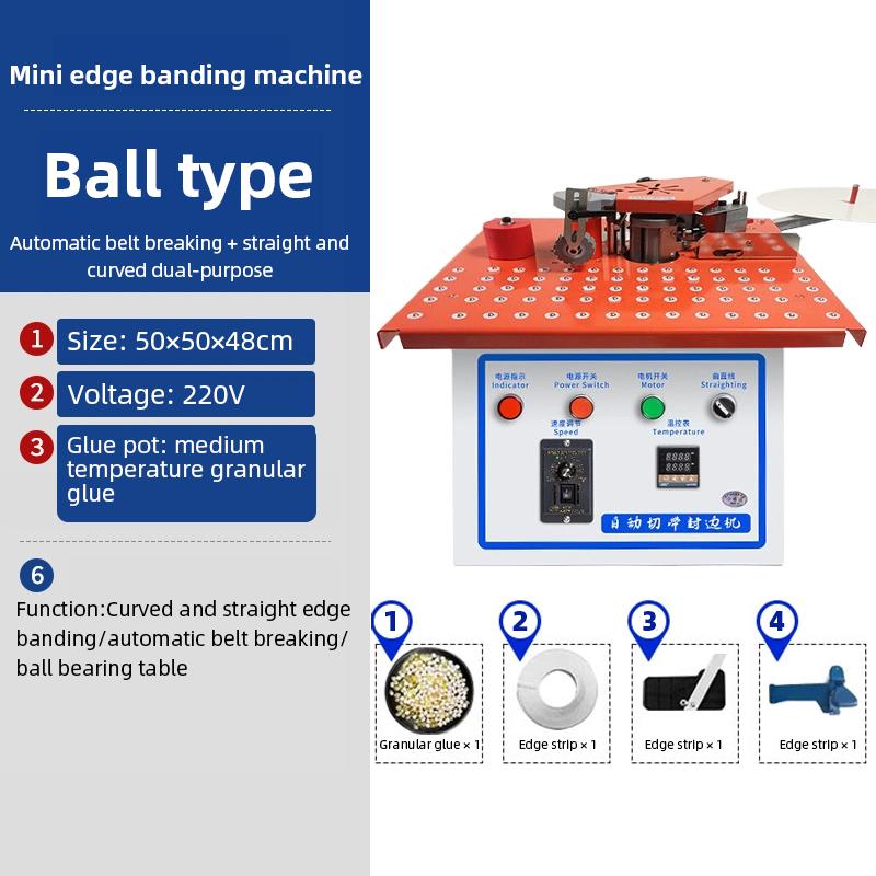 Electric Edge Banding Machine Automatic Broken Belt Speed Control Wood Cutting PVC Curved Straight Edge Banding Machine