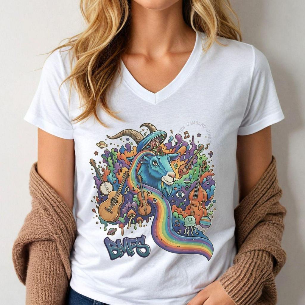 Billy Strings Psycho Goat Ladies V-Neck T-Shirt and kids tshirt: BMFS Shakedown Lot Style Tee