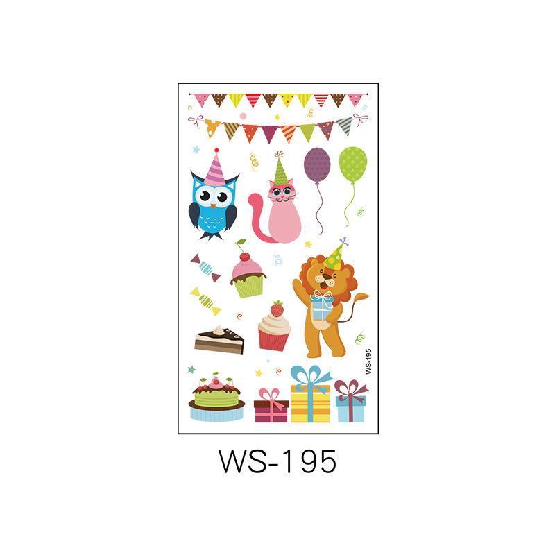 Birthday Party Tattoo Stickers Cartoon Reward Creative Summer Ice Cream Dessert Cake Cute Stickers