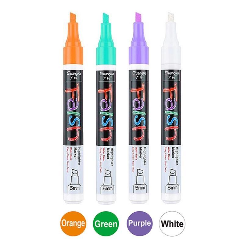 Liquid Chalk Markers for Chalkboard 8 Pack / 12 Pack Dry Erase Fluorescent Neon Highlighter Pen Non Toxic Safe Washable Marker for School Chalkboard
